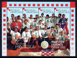 CROATIA 2003 Handball World Champions Block MNH / **.  Michel Block 21 - Kroatien