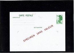 FAL11- CP LIBERTE DE GANDON 2f "SPECIMEN SANS VALEUR" - Specimen