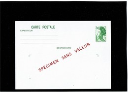 FAL11- CP LIBERTE DE GANDON 2f "SPECIMEN SANS VALEUR" - Especimenes