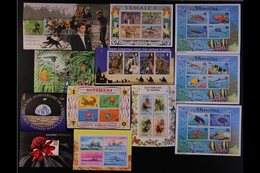 BRITISH COMMONWEALTH MINIATURE SHEETS Mostly 1970's-1990's SUPERB NEVER HINGED MINT HOARD Of Mini-sheets With Only Littl - Other & Unclassified