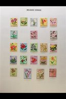 FLOWERS AND PLANTS ON STAMPS A 1940's To 1980's Lovely All Different Fine Mint Collection In Two Well Filled Volumes Whi - Unclassified