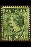 1884-87 6d Deep Green, Watermark Crown CA, Perf 14, SG 29, Fine Used With Neat Cds Cancel. For More Images, Please Visit - Other & Unclassified