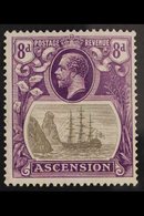 1924 8d Grey Black And Bright Violet, Variety "Broken Mainmast", SG 17a, Very Fine Mint. For More Images, Please Visit H - Ascension (Ile De L')