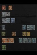 NEW SOUTH WALES 1851-55 Laureated Issues, An Attractive Used Range With 1d Carmine On Yellowish Just Four Margins With R - Andere & Zonder Classificatie
