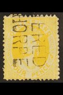 QUEENSLAND 1868-78 4d Yellow Perf 13, SG 89, Very Fine Used With Unusual 2-line Registered Town Cancel. For More Images, - Altri & Non Classificati