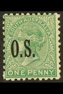 SOUTH AUSTRALIA OFFICIAL 1891-96 1d Deep Green "O.S." Overprint Perf 10, SG O54, Fine Mint, Fresh. For More Images, Plea - Andere & Zonder Classificatie