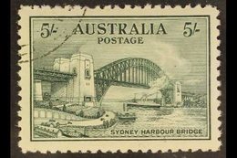 1932 5s Blue-green Sydney Harbour Bridge, SG 143, Very Fine CTO Used. For More Images, Please Visit Http://www.sandafayr - Other & Unclassified