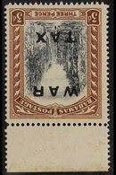 1919 (July) 3d Black & Brown "WAR TAX" Overprint With WATERMARK INVERTED AND REVERSED Variety, SG 105y, Never Hinged Min - Otros & Sin Clasificación