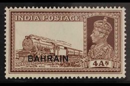 1938 4a Brown Express Train Ovptd, SG 28, Very Fine Never Hinged Mint. For More Images, Please Visit Http://www.sandafay - Bahrein (...-1965)