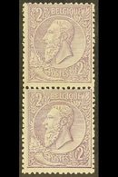 1884-91 2fr Lilac On Pale Lilac, COB 52, Very Fine Mint Vertical Pair. (2 Stamps) For More Images, Please Visit Http://w - Sonstige & Ohne Zuordnung