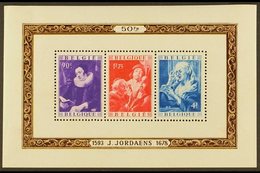 1949  50f Jordaens "Paintings" Mini Sheet, SG MS 1261, Cob Bl 27, Very Fine Mint For More Images, Please Visit Http://ww - Andere & Zonder Classificatie