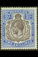 1918-22 2s Purple & Blue On Blue, Wmk Mult Crown CA, BROKEN CROWN & SCROLL Variety (early Stage), SG 51bb, Fine Mint. Fo - Bermudes