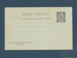 MARTINIQUE 1892  CARTE POSTALE Avec Réponse Payée  Pré Oblitérée 10 C Noir - Storia Postale
