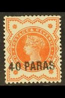 1893 40pa On ½d Vermilion, Handstamped At Constantinople, SG 7, Mint, Faults, Cat.£425. For More Images, Please Visit Ht - Levante Británica