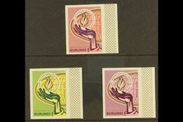 1969 IMPERF PLATE PROOFS INTERNATIONAL HUMAN RIGHTS Air Post Issue (Scott C285-CB50), Globe, Flame & Hand Proofs, 3 Marg - Other & Unclassified