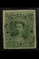 1852 7½d Yellow Green, SG 12, Very Fine Used With Large To Very Large Margins All Round, Full Even Colour And Light Canc - Altri & Non Classificati