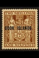 1946 2s6d Dull Brown Arms, Watermark Upright, SG 131, Very Fine Mint. For More Images, Please Visit Http://www.sandafayr - Cook Islands