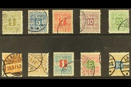 NEWSPAPER 1907 (watermark Crown) Complete Set, SG N131/N140, Very Fine Used. (10 Stamps) For More Images, Please Visit H - Otros & Sin Clasificación