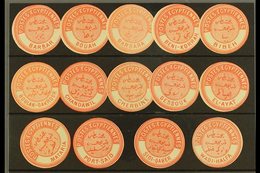 INTERPOSTAL SEALS 1882 TYPE VIIIA All Different Selection Of Local Seals On A Stock Card, Incl. Barbar (Sudan), Bouah, B - Other & Unclassified