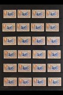 1938-50 5s "SEALION" SHADES ACCUMULATION CAT £4400+ A Pair Of Protective Stock Pages Bearing 37 Fine Mint Examples Of Th - Falkland Islands