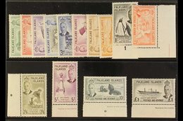 1952 KGVI Definitives Complete Set, SG 172/85, Very Fine Never Hinged Mint. (14 Stamps) For More Images, Please Visit Ht - Islas Malvinas