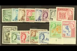 1954-59 Definitive Set, SG 280/295, Fine Never Hinged Mint. (15 Stamps) For More Images, Please Visit Http://www.sandafa - Fidji (...-1970)