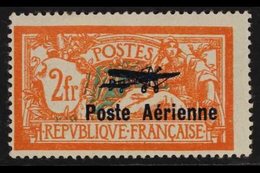 1927 2f Red & Blue-green Air "Poste Aerienne" Overprint (SG 455, Yvert 1), Mint, Centred To Lower Left, Very Fresh, Cat  - Other & Unclassified