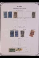 ALGERIA Colis Postaux 1899-1939  Mint And Used Collection On Yvert Printed Pages, Incl. 1899 25c Both Shades Mint, And A - Autres & Non Classés