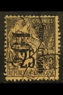 CONGO 1891 10c On 25c, Small "o", Reading Downwards, Yv 5b, Very Fine Used. For More Images, Please Visit Http://www.san - Autres & Non Classés