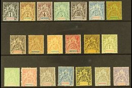 MARTINIQUE 1892 "Tablet" Definitives Complete Set, Plus 1899-1906 Colour Change Set To 2f, Yvert 31/50, SG 33/52, 1f Thi - Autres & Non Classés