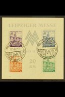 RUSSIAN ZONE 1946 IMPERF Leipzig Trade Fair Miniature Sheet, Mi Block 5ya, Never Hinged Mint With Special Cancels. Lovel - Andere & Zonder Classificatie