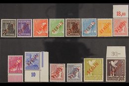 1949 "BERLIN" Overprints In Red Complete Set (Michel 21/34, SG B21/34), Never Hinged Mint, 1m Small Gum Disturbance, Ver - Other & Unclassified
