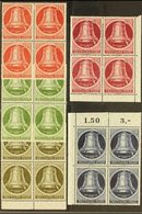 1951-52 Freedom Bell With Clapper At Right Complete Set (Michel 82/86, SG B82/86), Very Fine Mint (two Stamps In Each Bl - Altri & Non Classificati