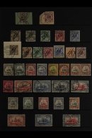 GERMAN SOUTHWEST AFRICA 1892-1919 FINE USED COLLECTION Presented On A Stock Page That Includes 1892 3pf Brown Tied To A  - Other & Unclassified