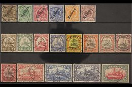 SAMOA 1900-1901 USED COLLECTION Presented On A Stock Card That Includes The 1900-1901 "Samoa" Overprinted Set (Mi 1/6) & - Autres & Non Classés