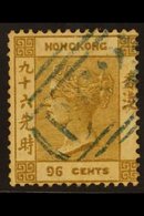 1863-71 96c Olive-bistre, Wmk Crown CC, SG 18, Fine Used, Light Strike Of "B 62" Numeral In Blue. For More Images, Pleas - Otros & Sin Clasificación