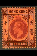 1912-21 $10 Purple And Black / Red, Wmk Mult Crown CA, SG 116, Mint Lightly Hinged. Superb. For More Images, Please Visi - Other & Unclassified