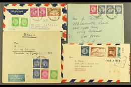 1948-1949 BETTER COMMERCIAL COVERS. An Interesting Group Of Covers, Inc 1949 65m New Year On Cover To USA & On Registere - Autres & Non Classés