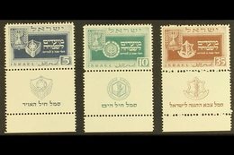 1949 Jewish New Year Set Complete With Full Tabs, SG 18/20, Very Fine Mint. (3 Stamps) For More Images, Please Visit Htt - Other & Unclassified