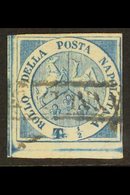 NAPLES 1860 ½t Blue "Trinacria", Sass 15, A Very Fine Used With Clear To Huge Margins All Round, Crisp Engraving And Ful - Zonder Classificatie