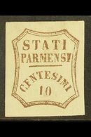 PARMA 1859 10c Brown, Sass 14, Superb Mint Og, With Bright Even Colour And Large Margins. Beautiful Example Of This Scar - Unclassified