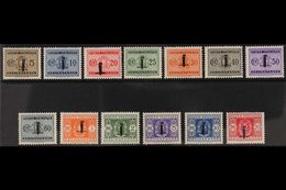 POSTAGE DUES ITALIAN SOCIAL REPUBLIC 1944 Overprints Complete Set (Sassone 60/72, SG D89/101), Never Hinged Mint, Fresh. - Unclassified