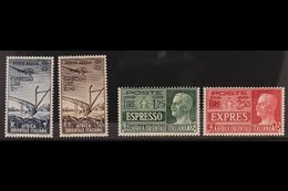 ITALIAN EAST AFRICA 1938 Air Express And Express Complete Sets (Sassone A12/13 & E1/2, SG E32/35), Never Hinged Mint. (4 - Otros & Sin Clasificación