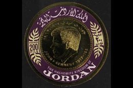 1967 GOLD COIN VARIETY 200f Purple & Bright Yellow Green (as SG 796e) "MISSING 6 VARIETY", Reads JOHN F. KENNEDY 1917-19 - Jordanie