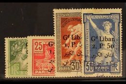 1924 Olympic Games Set Surcharged Bi-lingually, SG 49/52, 49/52, Very Fine Used. (4 Stamps) For More Images, Please Visi - Lebanon