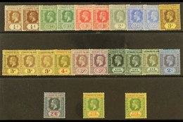 1912 - 1922 GEO V WMK MCA SELECTION Fine Mint Selection Comprising Complete Set To 5s Plus Additional Shades Including ¼ - Leeward  Islands