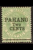 PAHANG 1891 2c On 24c Green, SG 9, Very Fine And Fresh Mint. Scarce And Lovely Stamp. For More Images, Please Visit Http - Andere & Zonder Classificatie