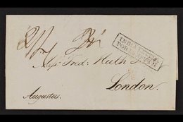 1838 (October) Letter Written In French From Port Louis To Huth In London, Endorsed "AUGUSTUS", And Showing A Red Double - Mauritius (...-1967)