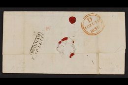 1839 (March) Entire Letter From Port Louis To Huth In London, Without Postal Markings, On Reverse Is A Good "BRIXHAM / S - Maurice (...-1967)