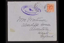 1939-43 WW2 CENSORED MAIL TO GB An Attractive Trio Of Covers With 1939 And 1940 Each Showing Violet Oval "PASSED BY CENS - Mauritius (...-1967)